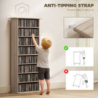 360 CD Storage Unit - Natural Wood Finish