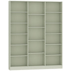 Bookcase with Open Storage, 6-Tier Bookshelf with Anti-Tipping Hardware, Light Green