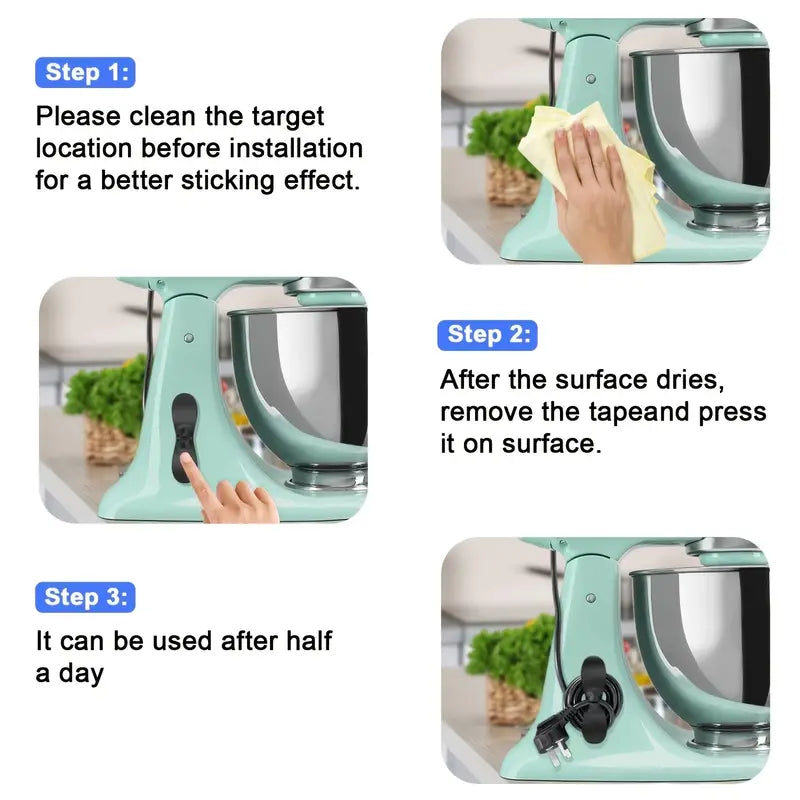 Cord Organizer Clips for Appliances and Cable Management