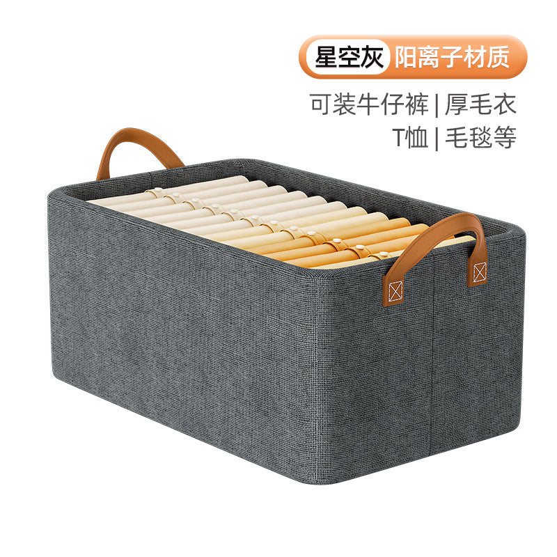 Collapsible Storage Box with Steel Frame and Fabric Drawer