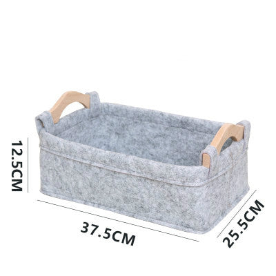 Japanese Felt Storage Basket for Desk Organization