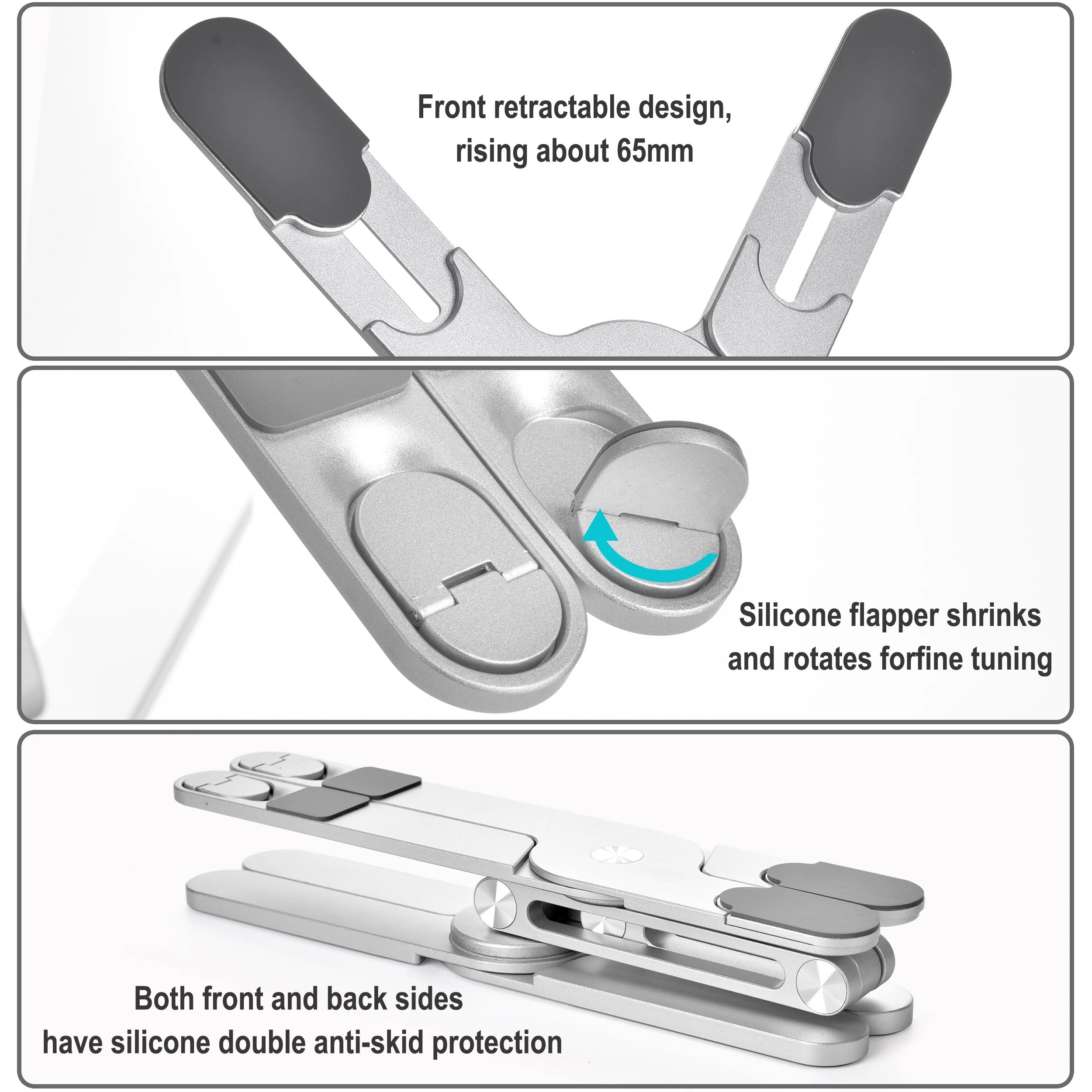 Adjustable Aluminium Laptop Stand with 360° Rotation