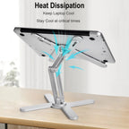 Adjustable Aluminium Laptop Stand with 360° Rotation
