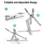 Adjustable Aluminium Laptop Stand with 360° Rotation