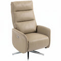 Power Recliner Chair, Swivel Electric Reclining Chair with Type C+USB, Recliner Armchair with Footrest, Brown
