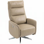 Power Recliner Chair, Swivel Electric Reclining Chair with Type C+USB, Recliner Armchair with Footrest, Brown
