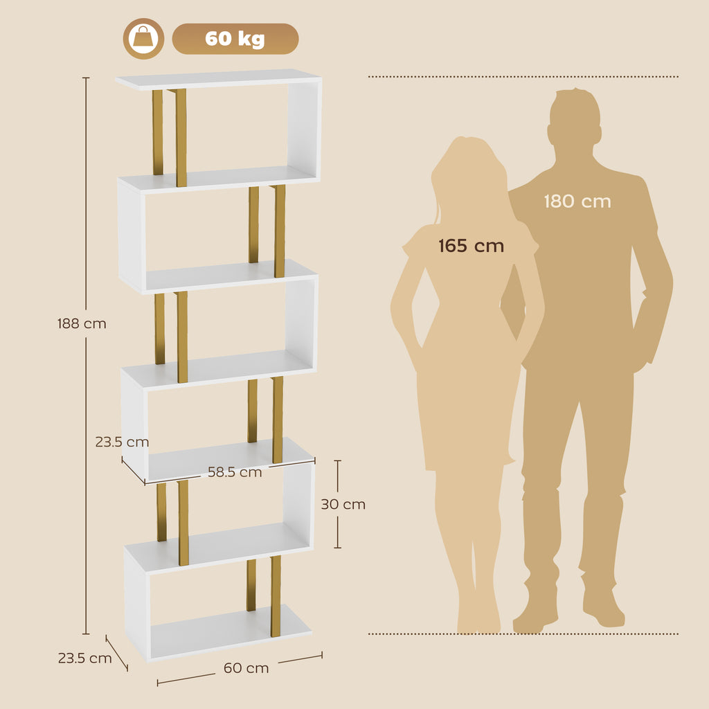 Industrial Freestanding Bookshelf, Storage Shelving Unit for Bedroom and Living Room