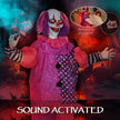 175cm Animated Clown with Glowing Red Eyes – image 5 of 9