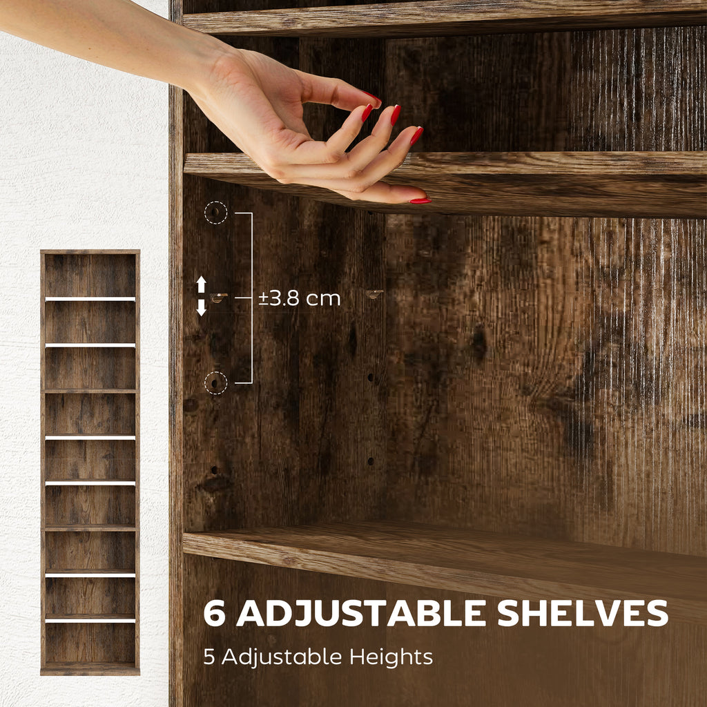 260 Narrow CD Storage Unit - Rustic Brown