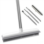 Rubber Pet Hair Broom — Adjustable Telescopic Handle