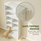 Bookcase, 6-Tier Bookshelf with Open Storage Shelves, Cubes, 180 cm Tall Display Shelf with Anti-Tipping Design, White