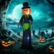 8ft Inflatable Pumpkin Man with LED Lights – image 2 of 9