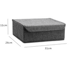 Fabric Storage Box with Lid for Underwear and Socks