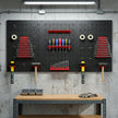 28-Piece Wall-Mounted Tool Pegboard Set with 3 Panels – Black/Red – image 7 of 9