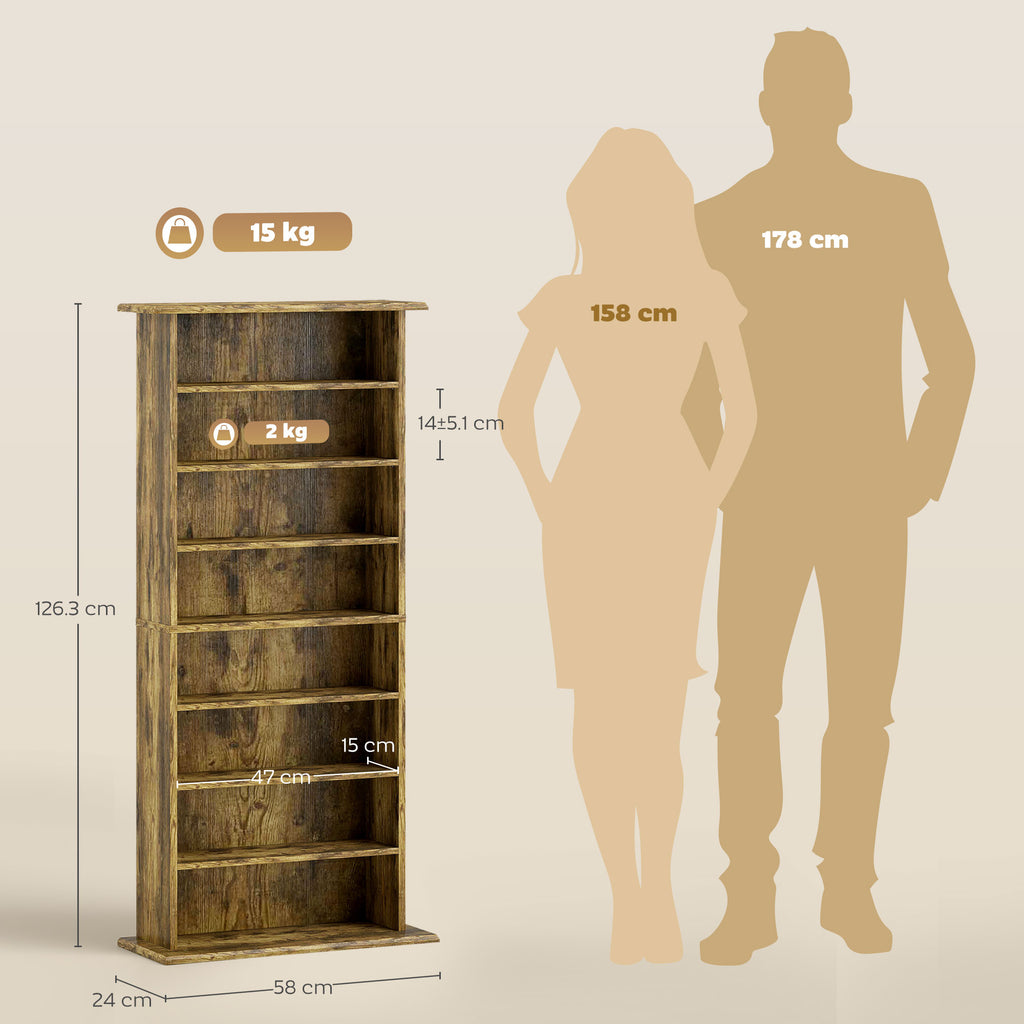 360 CD Storage Unit - Rustic Brown