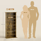 360 CD Storage Unit - Rustic Brown