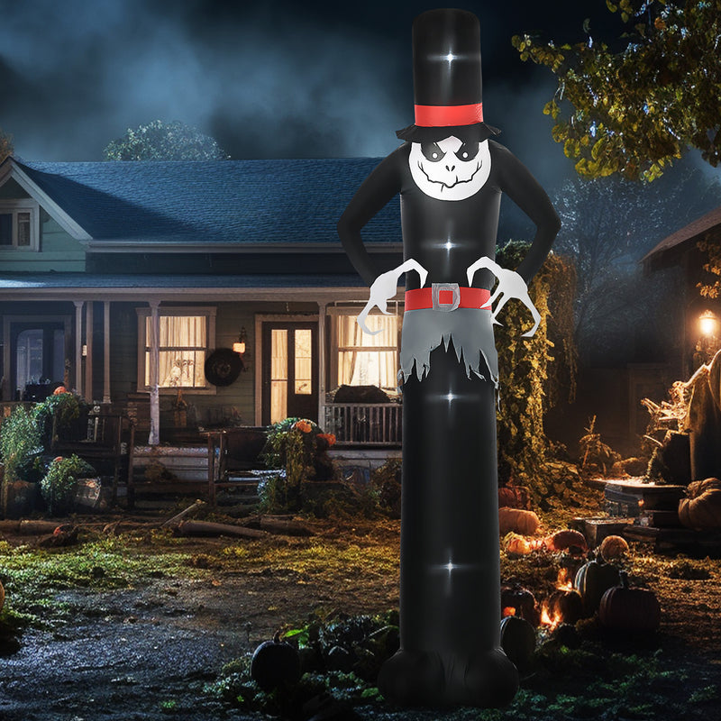 10ft Inflatable Ghost with Hat & 5 LED Lights – image 4 of 9