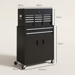 6-Drawer Rolling Tool Chest & Cabinet with Pegboard – Black – image 3 of 9