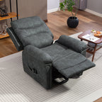 Power Lift Recliner Chair with Vibration Massage, Heat, USB - Grey