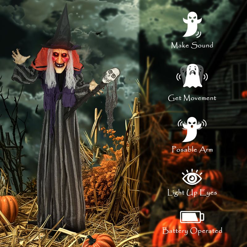 160cm Animated Witch with Sound & Movement – image 7 of 9