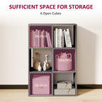 6-Cube Bookshelf - Grey