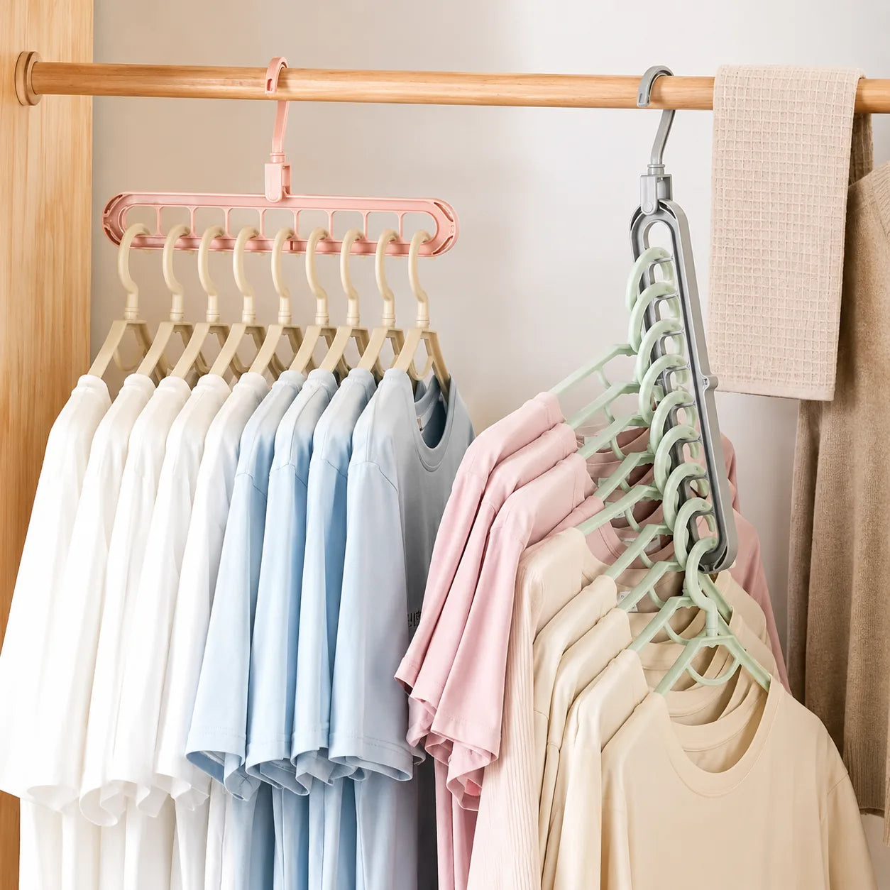 9-Hole Space-Saving Clothes Hanger Organizer