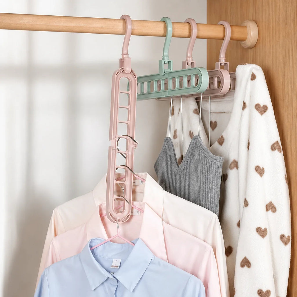 9-Hole Space-Saving Clothes Hanger Organizer