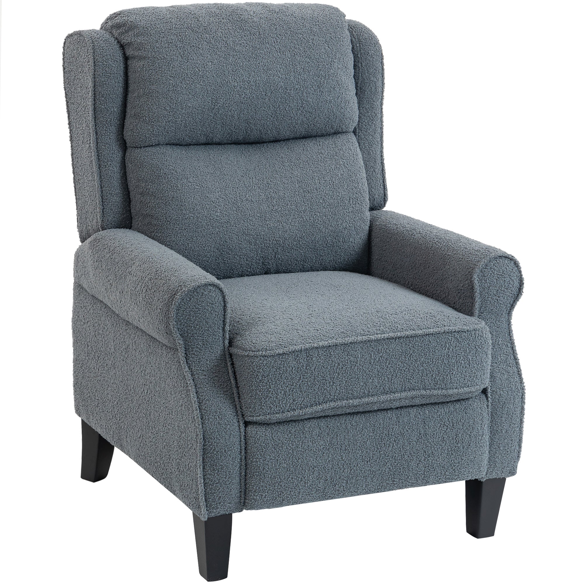 Recliner Armchair with Extended Leg Rest - Grey