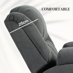 Recliner Armchair Lift Chair, Electric Recliner Chair with Vibration Massage and Heat, Wide Seat, USB Port, Grey