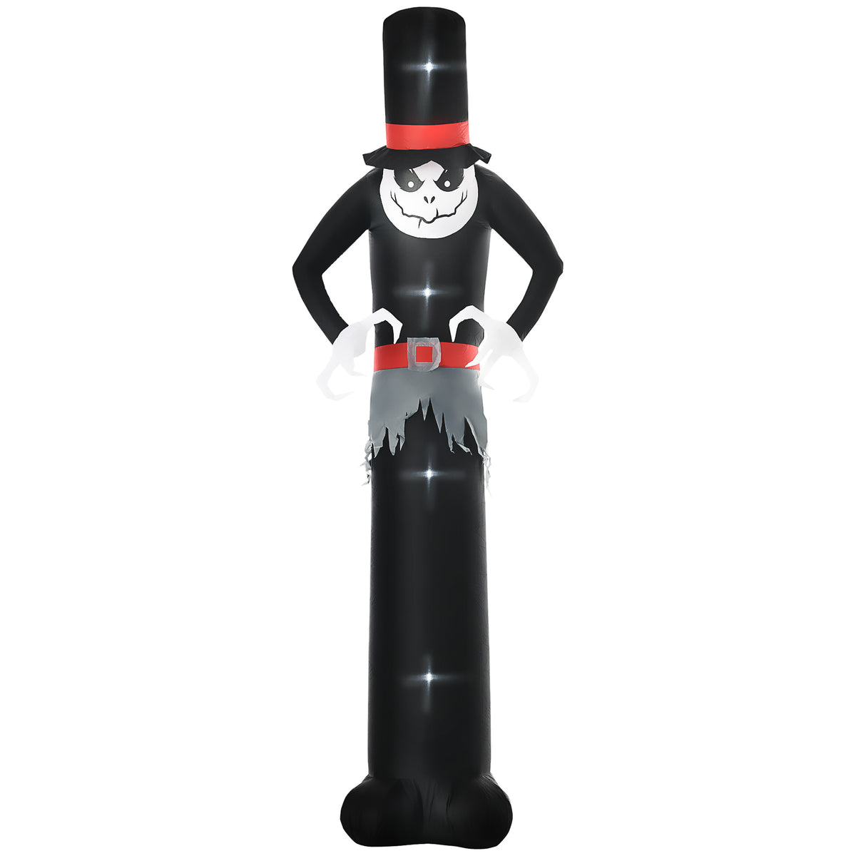 10ft Inflatable Ghost with Hat & 5 LED Lights – image 1 of 9