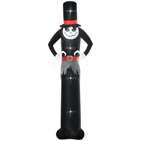 10ft Inflatable Ghost with Hat & 5 LED Lights – image 1 of 9
