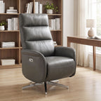 Power Recliner Chair, Swivel Electric Reclining Chair with Type C+USB, Recliner Armchair with Footrest, Dark Grey