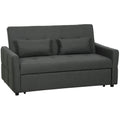 Three-Way Two-Seater Sofa Bed - Charcoal Grey