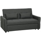 Three-Way Two-Seater Sofa Bed - Charcoal Grey