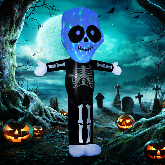 3m Inflatable Skeleton Ghost with LED Lights – image 2 of 9