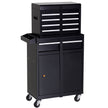 2-in-1 Rolling Tool Chest with 5 Drawers & Pegboard – Black – image 1 of 9