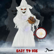 189cm Light-Up Witch Holding Pumpkin Head – image 5 of 9