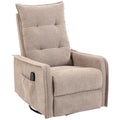 Recliner Armchair, Chenille Recliner Chair with Massage and Heat, 360° Swivel Rocking Manual Recliner, Brown