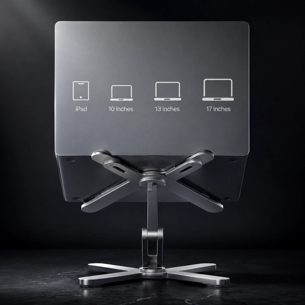 Adjustable Aluminium Laptop Stand with 360° Rotation