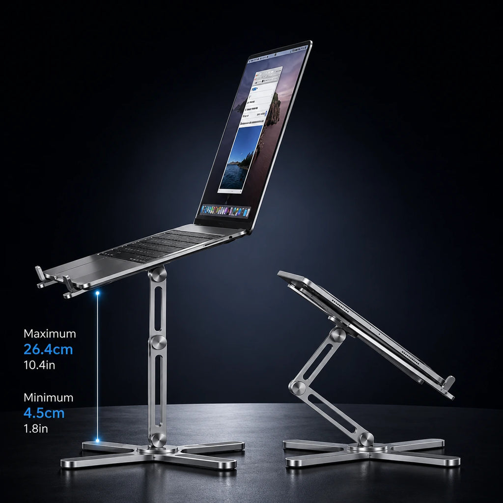 Adjustable Aluminium Laptop Stand with 360° Rotation