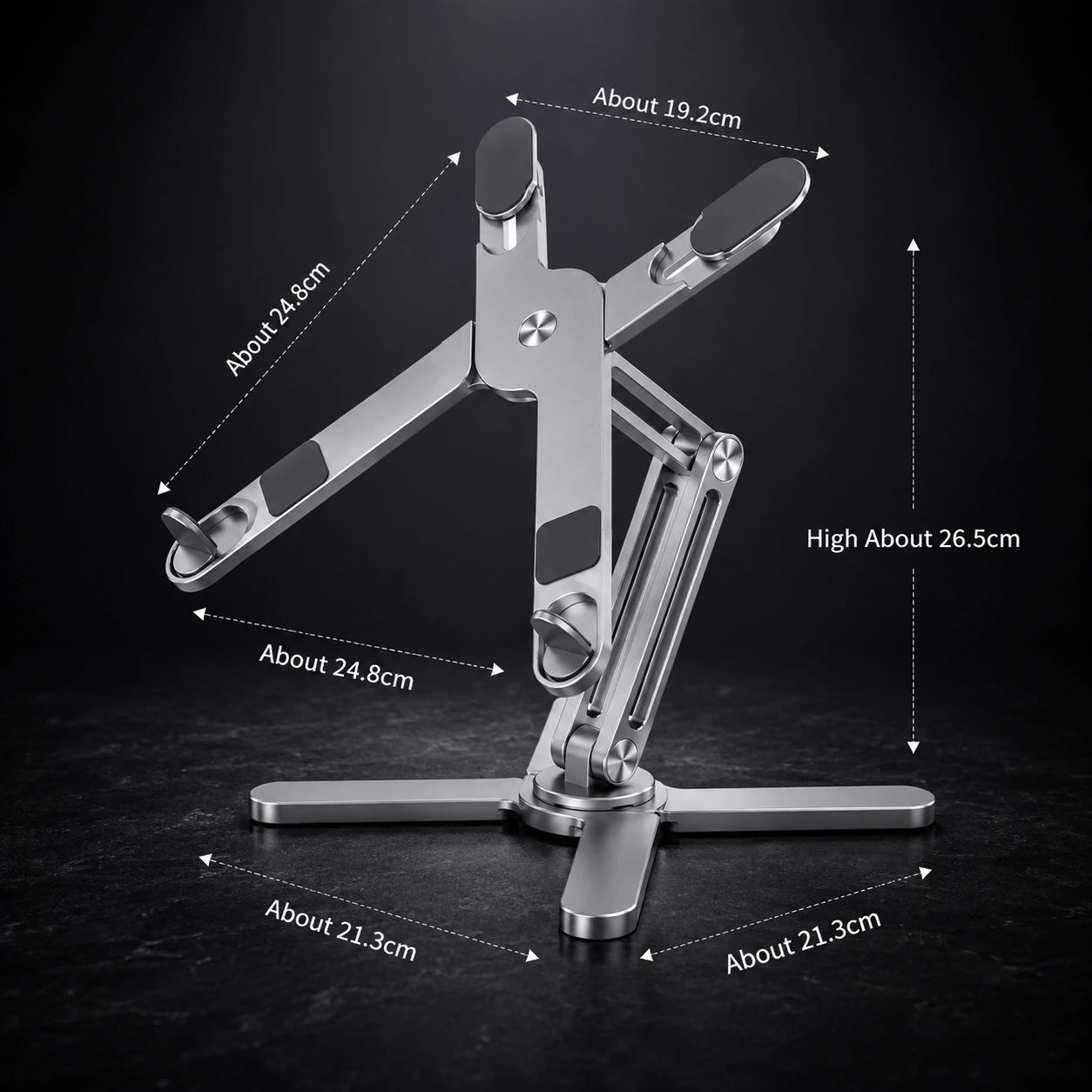 Adjustable Aluminium Laptop Stand with 360° Rotation