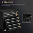 7-Drawer Lockable Rolling Tool Cabinet – Matte Black – image 4 of 9