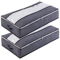 2-Pack Large Underbed Storage Organizers with Viewing Window