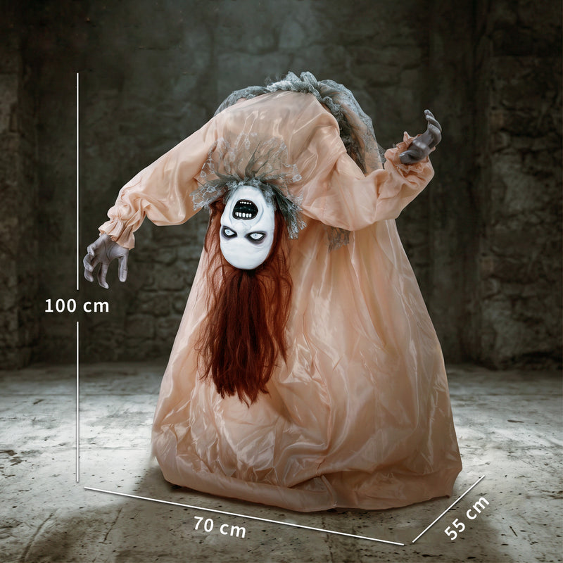 100cm Animated Broken-Back Ghost with Glowing Eyes – image 3 of 9