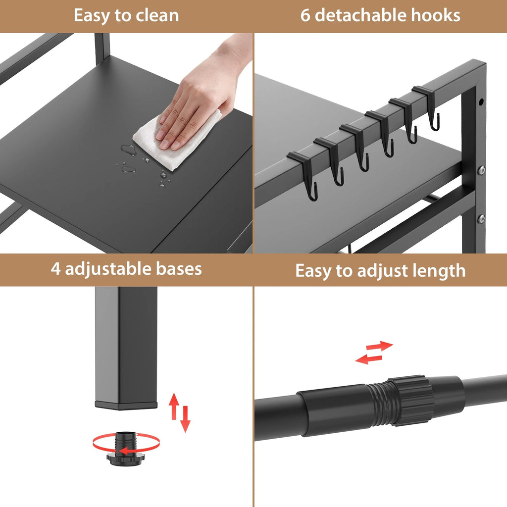Expandable Microwave Stand – Countertop Rack