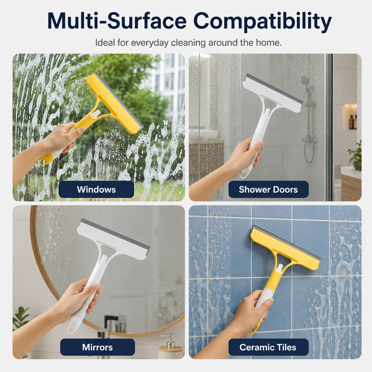 3-in-1 Spray Window Cleaning Squeegee