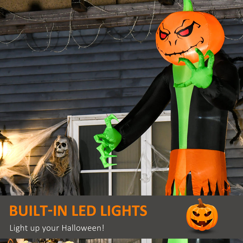 9ft Inflatable Pumpkin Ghost with LED Lights – image 4 of 9