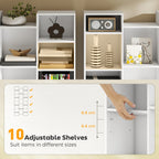21-Compartment Bookshelf - White