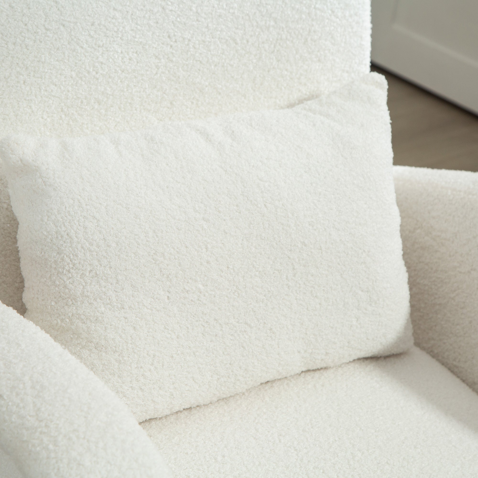 Teddy Fleece Accent Chair - Cream White