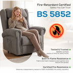 Velvet-Feel Electric Riser Recliner Chair, Power Lift Recliner Chair for Elderly with Remote Control, Dark Grey